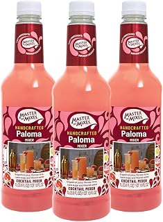MASTER OF MIXES Paloma Drink Mix, Ready to Use, 1 Liter, 3 Pack | Grapefruit & Lime Juice Blend | Cocktail & Mocktail Drink Recipes, Pour Ready, Consistent, Smooth Mixing Texture