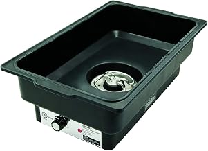 Winco Full Size Black Electric Water Pan