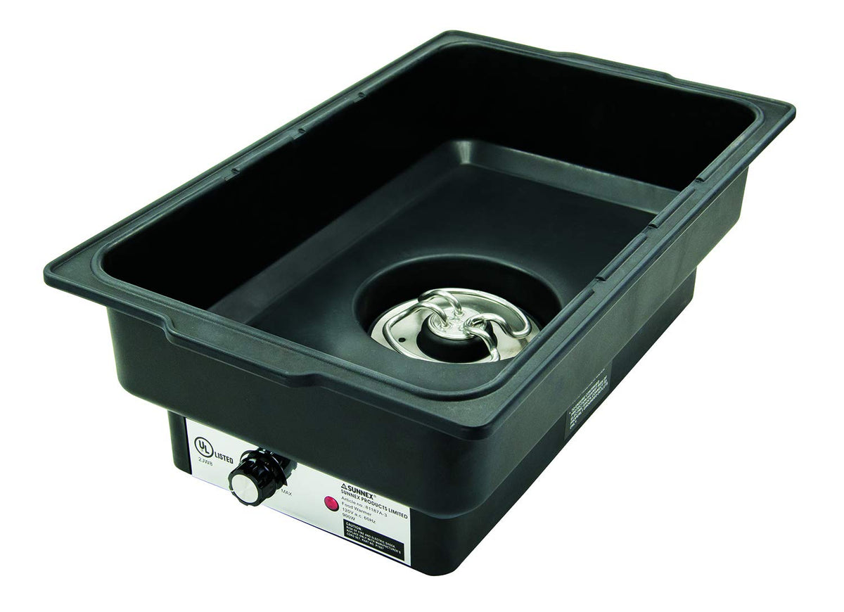 Full Size Black Electric Water Pan by Winco – medium, Plastic, Black, Model EWP-2