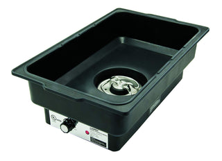 Full Size Black Electric Water Pan by Winco – medium, Plastic, Black, Model EWP-2
