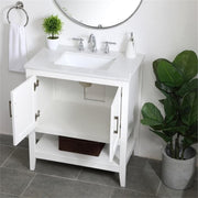 Elegant Decor 30" - Single / White / Traditional Wheel Care