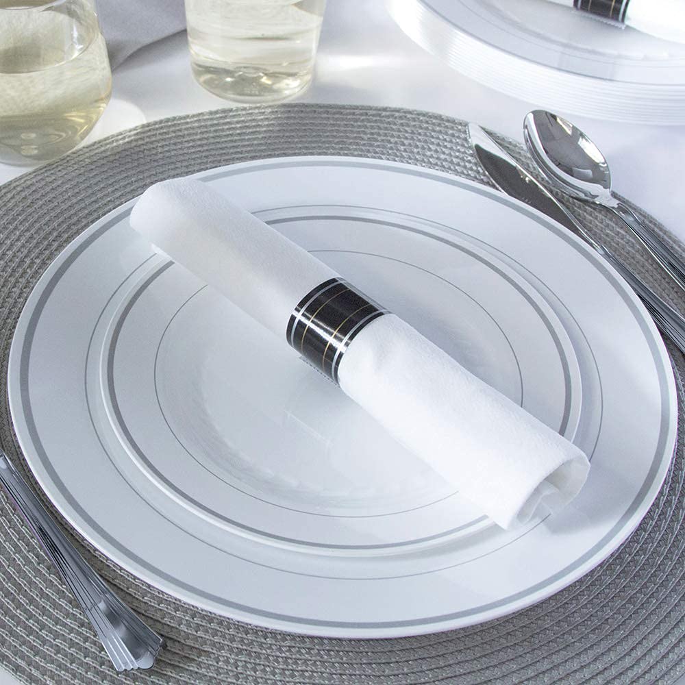 Reflections Fork by WNA – 17", Polystyrene # 6, Silver, Pack of 120, Model REFROLL3