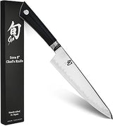 Shun Sora 8" Chef's Knife, Handcrafted Japanese Kitchen Knife, VG10 Steel Edge and 420J Stainless Steel Blade, Balanced Handle, Gyuto-Style Chef Tool for Professional and Home Chefs