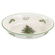 Spode Christmas Tree Porcelain Oval Platter, 12.5 x 8.75 Inch, White