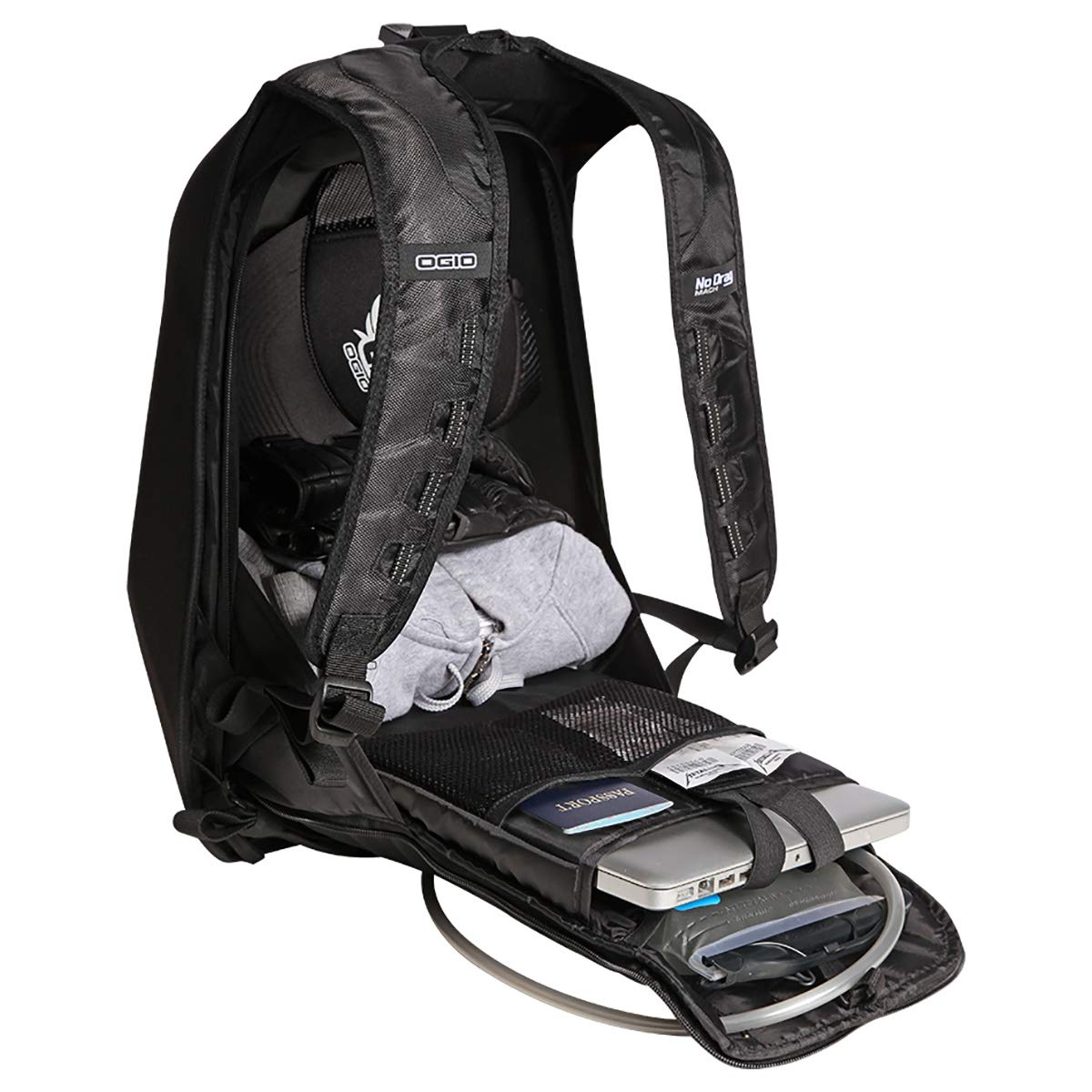 No Drag Mach 1 Motorcycle Backpack - Stealth Black by OGIO – osfa, Polyester, Black, Model 123008.36
