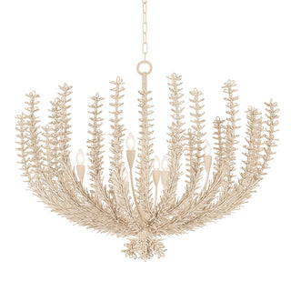 Pedrillo 8-Light Chandelier | Natural & Vogue Style | Cream Plaster Finish | Made of Natural Woven & Tree Derived | Damp-Rated for Bathroom Use | -CP by Corbett Lighting – Model