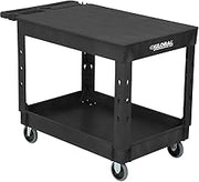 Global Industrial Industrial Service & Utility Flat Top Plastic Cart, Black
