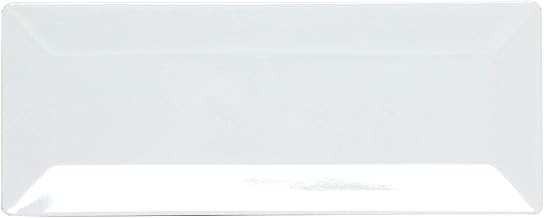 Classic white melamine dinnerware collection 15" x 5 1/4" plate by Thunder Group – Large, Melamine, White, Model 29115WT