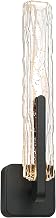 CWI Lighting Curva Integrated LED 19in Sand Black Indoor-Outdoor Wall Light with Handcrafted Glass for Bedroom, Living Room, Front Porch