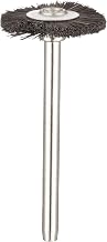 Weiler 26059 3/4" Diameter, 1/8" Stem Size, Stiff Hair Bristle Fill, Miniature Wheel Brush, Made in The USA