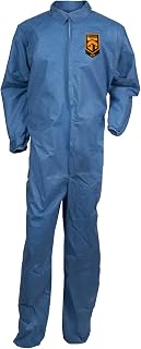 KLEENGUARD A20 Breathable Particle Protection Coveralls (58503), Zipper Front, Elastic Back, Wrists & Ankles, Blue, Reflex Design, Large (Qty 24)