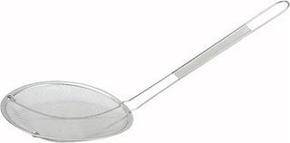 Winco Stainless Steel Strainer, 6.5-Inch Diameter, Fine Mesh,Medium | Foodservice, Great for Draining Pasta, Rinsing Produce, Straining and Kitchen Prep