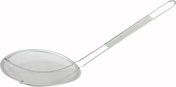 Winco Stainless Steel Strainer, 6.5-Inch Diameter, Fine Mesh,Medium | Foodservice, Great for Draining Pasta, Rinsing Produce, Straining and Kitchen Prep
