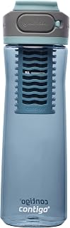 Contigo Clybourn Plastic FreeFlow Filter Water Bottle with AUTOSEAL spill-proof Lid 24oz., Dark Ice