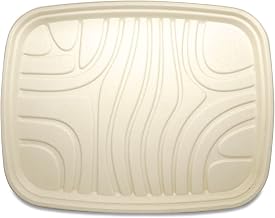 World Centric TR-SC-1418-LF 100% Compostable Foodservice Trays, Made from Unbleached Plant Fiber, PLA Lined, PFAS-Free, 14x18x1", Natural Color (Pack of 100)