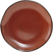 Tuxton China GAR-005 Plate, 9" Diameter, Round, Microwave and Dishwasher Safe, Oven Proof, Fully Vitrified, Ceramic, TuxTrendz, Artisan, Red Rock, Pack of 24
