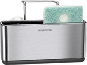 simplehuman Slim Sink Caddy Sponge Holder, Brushed Stainless Steel, Silver