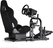 Anman Stability Racing Simulator Cockpit with Gaming Chair Fit for Logitech G27 G923,for Thrustmaster T248, for Fanatec CSL-DD Racing Wheel Stand Without Wheels,Shifter and pedals