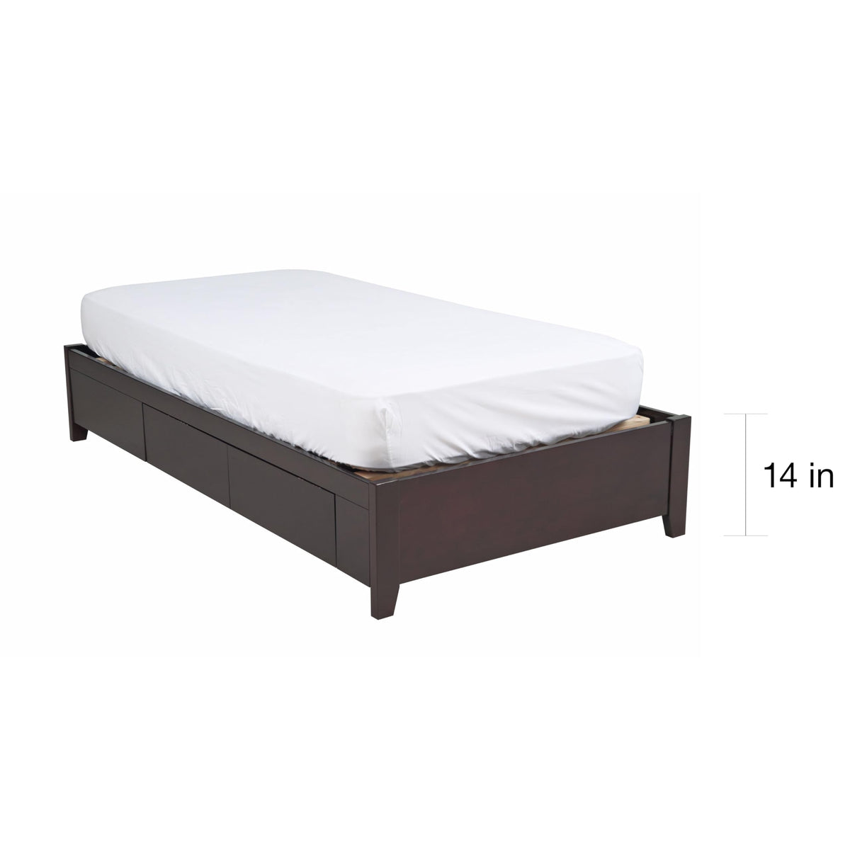 Solid Wood 2-Side Storage Bed by Modus Furniture – Queen, Wood, Nevis Simple - Espresso, Model SP23D5
