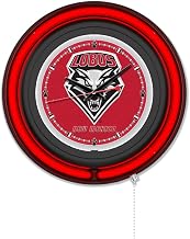 Holland Bar Stool Clk15BK Mex NCAA 15 in. Dia. University of Mexico Double Neon Wall Clock Black