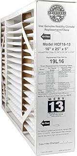 Lennox 19L16 - Healthy Climate HCF16-13, Disposable Pleated Box Filter 25 x 16 x 5 Inch, MERV 13