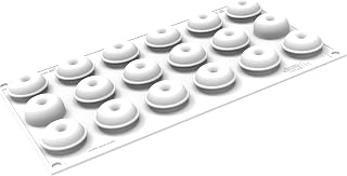 Silikomart Donut XS12 Silicone Pan with 18 Cavities 1.33 Inch Diameter x 0.64 Inch High