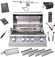 Lion 32-Inch Liquid Propane Grill L75000 with 4 Ceramic Tubes w/Flame Tray and Searing Burner and 5 in 1 Tool Set Best of Backyard Package Deal by Lion Premium Grills – Model bbq