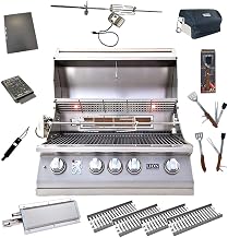 Lion 32-Inch Liquid Propane Grill L75000 with 4 Ceramic Tubes w/Flame Tray and Searing Burner and 5 in 1 Tool Set Best of Backyard Package Deal by Lion Premium Grills – Model bbq