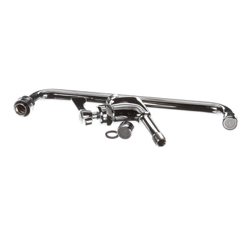Add-On Deck Mount Faucet with 12-Inch Spout by Krowne – 18"L x 12"W x 2"H, Stainless Steel, Silver, Model 21-139L