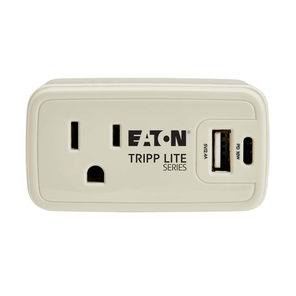Eaton White Outlet Extender Power Strip + 2 USB Ports by TRIPP LITE – Gray, Model Sk10c32