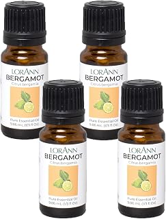 LorAnn Oils Bergamot Esential Oil, 1/3-ounce (4-Pack)