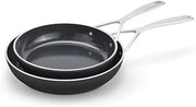 Demeyere AluPro 5, Ceramic 2-pc Aluminum Nonstick Fry Pan Set, 9.5" and 11", Ceramic Nonstick Coating, Lightweight Construction, Compatible with all Cooking Surfaces