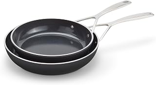 Demeyere AluPro 5, Ceramic 2-pc Aluminum Nonstick Fry Pan Set, 9.5" and 11", Ceramic Nonstick Coating, Lightweight Construction, Compatible with all Cooking Surfaces