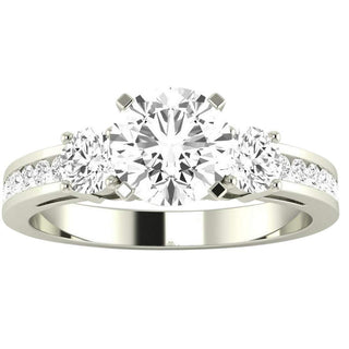 Platinum 1.8 CTW Round Cut Channel Set 3 Three Stone Diamond Engagement Ring by Houston Diamond District – Model F#41 PLT S#9.5 RI5446W-6.96