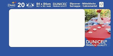 "Dunicel Slipcover, White, 84 x 84 cm, Pack of 20