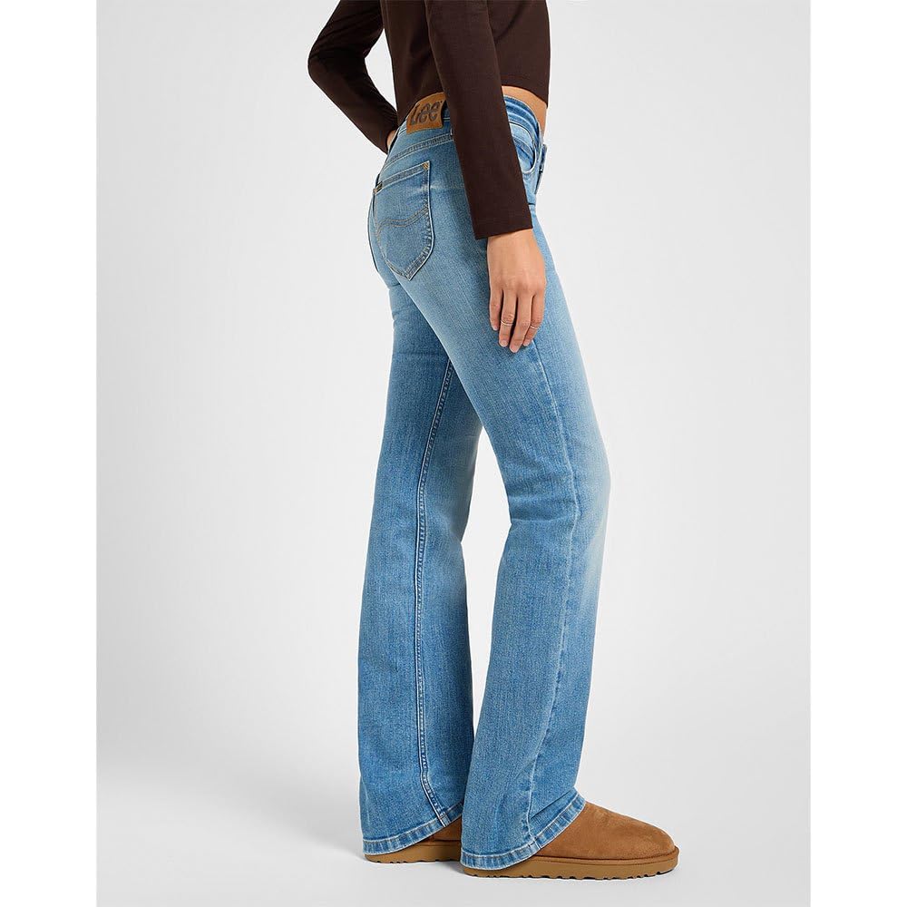 Women's Midrise Bootcut Jeans by Lee – Cotton Spandex Polyester, Rising Sign, Model 112355540