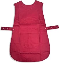 HUBERT® Burgundy Poly Cotton Cobbler Apron - 30" L x 19" W