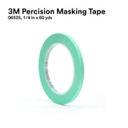 Precision Masking Tape by 3M – 1/4 inch x 60 yard (Pack of 1), Acrylic Adhesive, Blue, Model 06525-each