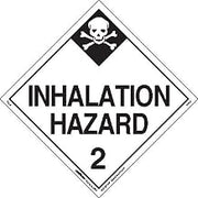 Labelmaster Z-PL28 Inhalation Hazard 2 Hazmat Placard, Worded, Tagboard (Pack of 25)
