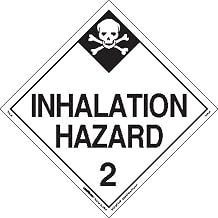 Labelmaster Z-PL28 Inhalation Hazard 2 Hazmat Placard, Worded, Tagboard (Pack of 25)