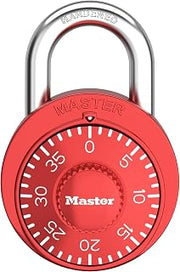 Master Lock Locker Lock, Combination Padlock for Gym and School Locker, Red, 1 Pack, 1530REDEC