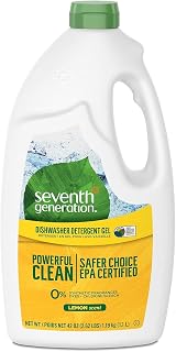 Seventh Generation 22171EA Natural Automatic Dishwasher Gel, Lemon, 42 oz Bottle