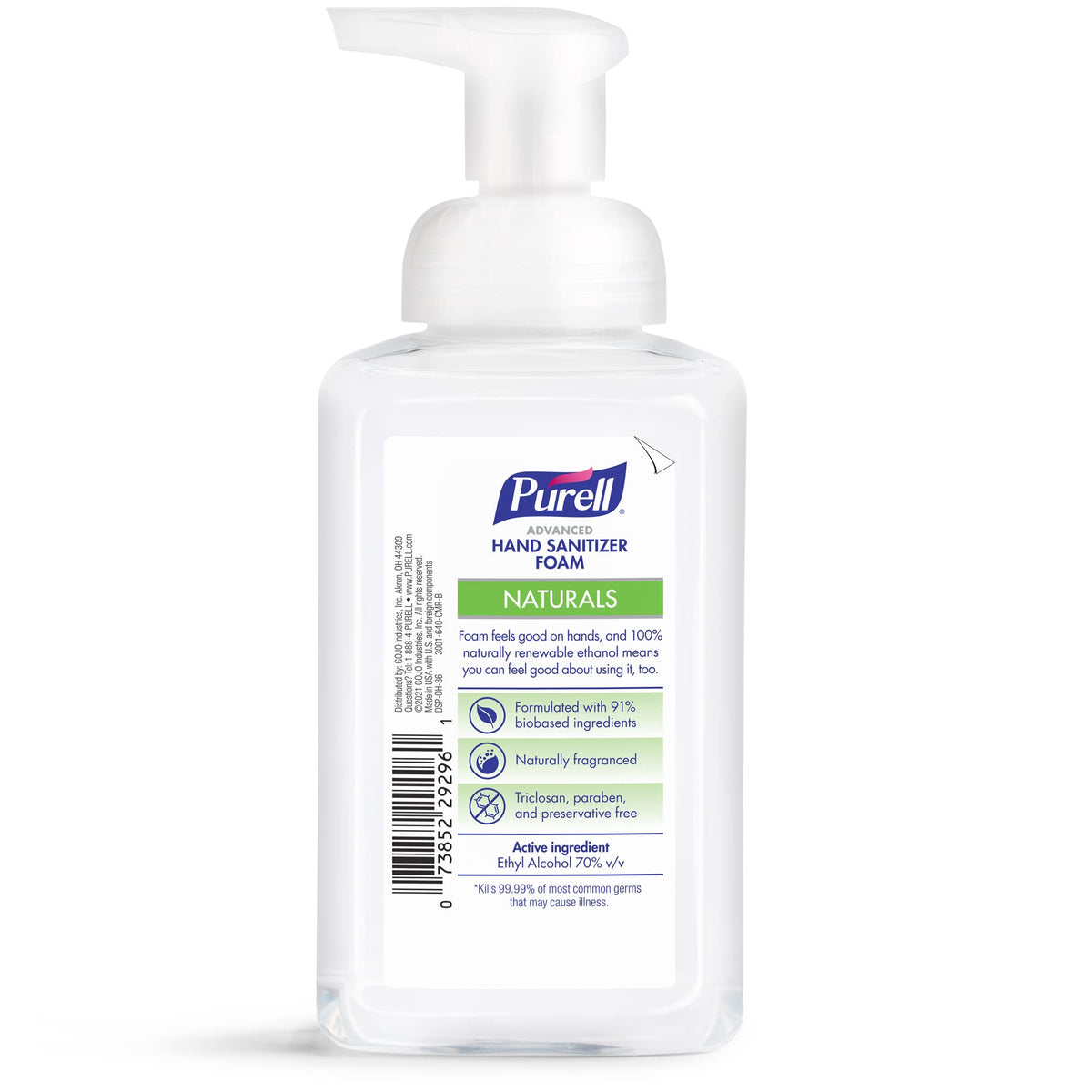 Naturals Hand Sanitizer Foam by Purell – 10 Fl Oz (Pack of 3), clear, Pack of 3, Model 3001-06-EC
