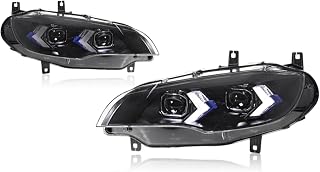 Auto Accessories Car Compatible For BMW X6 E71 Headlight 2008-2013 Upgrade Modified DRL Dynamic Turn Signal LED Headlight(With AFS)