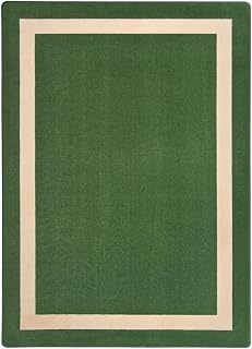Joy Carpets Portrait Solid Colored Area Rug, Greenfield, 3'10" x 5'4"