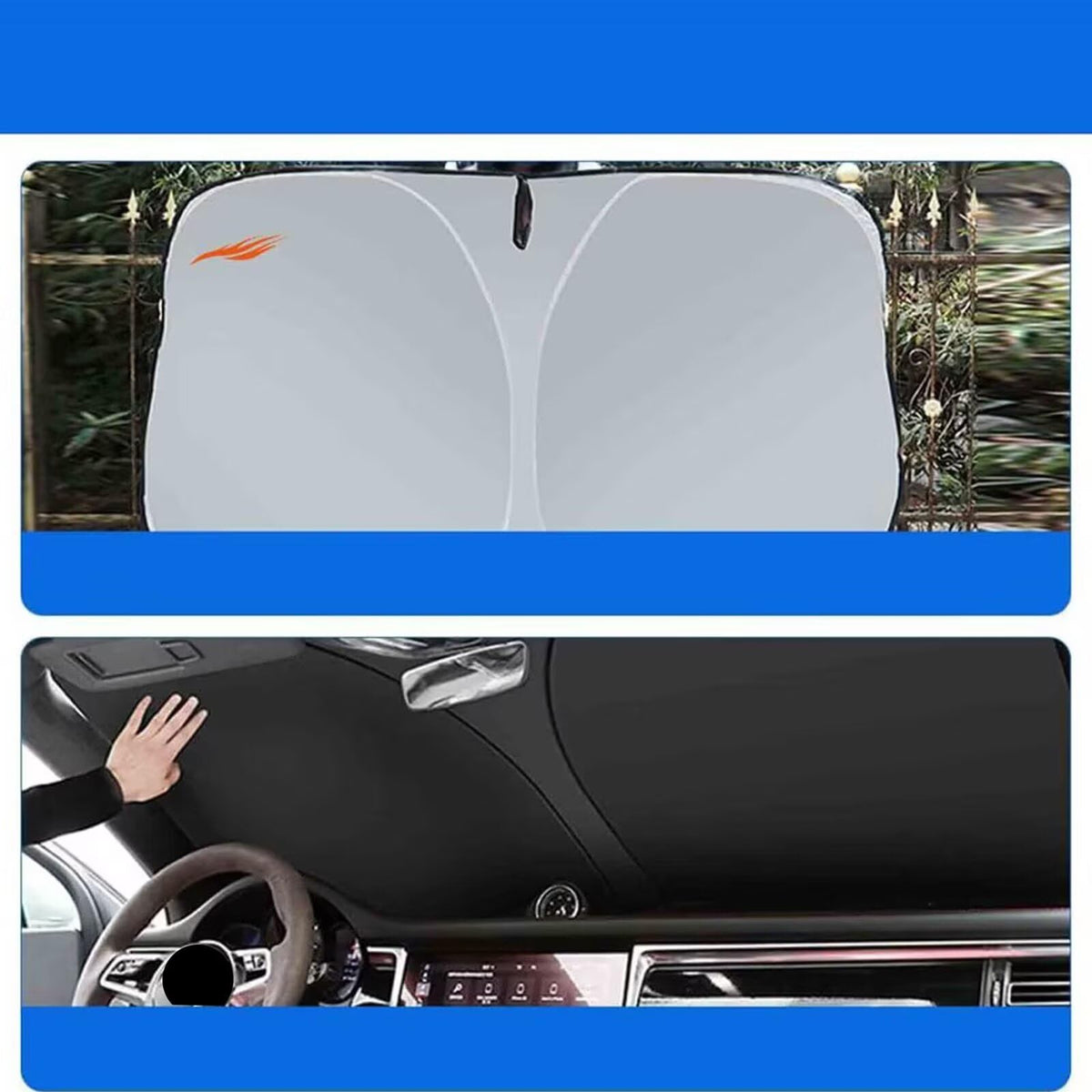 Compatible with BMW M3 CSL E by generic – Compatible with M3 CSL E46, Polyester, silver, Model windscreen sun shade