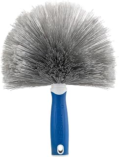 UNGER Cobweb & Corner Duster – Dusters for Cleaning, Compatible with Telescopic Poles, Dusting Tools, Great for Ceilings, Moldings, HVAC & Floor Vents, and Corners, White/Black (Pack of 6)