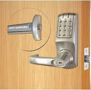 ANSI Grade 2 Electronic Lockset Panic Kit by Codelocks – 7.5"L x 2.75"W x 7.75"H, Zinc, Brushed Steel, Model CL5000PK-BS