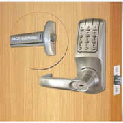 ANSI Grade 2 Electronic Lockset Panic Kit by Codelocks – 7.5"L x 2.75"W x 7.75"H, Zinc, Brushed Steel, Model CL5000PK-BS