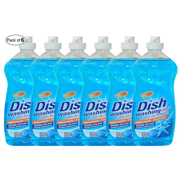 Dishwash Liquid Ocean Splash(560ml) (Pack of 6) by Pure – 18.94 Fl Oz